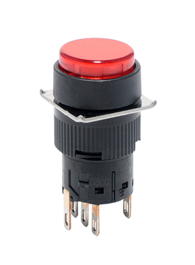 原装施耐德带灯按钮开关 XB6EAW4B1F 圆形自复位红色一开一闭16mm