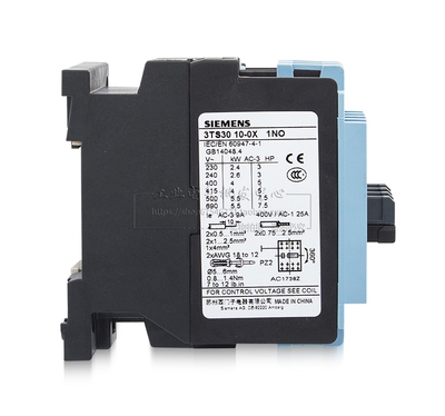 原装西门子 3TS30 10-0X 1NO接触器 4常开3TS30 10E AC-3 9A 400V