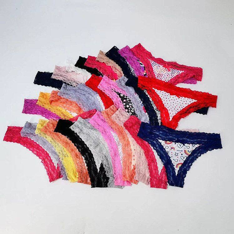 外贸单女士棉质少女内裤甜美短裤纯棉蕾丝边拼接低腰性感T裤,女士内衣/男士内衣/家居服,女丁字裤,淘宝优惠券,粉丝福利购,淘宝优惠卷