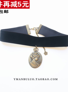 古铜色金属欧美项链