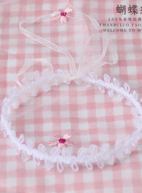 纯白色系带甜美风项圈