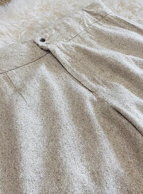 鼎级55姆重磅100真丝阔腿裤女九分裤 冰爽裸感直筒裤柞蚕丝休闲裤