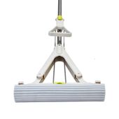 美添乐对折胶棉拖把海绵冷锋一体杆不锈钢二次挤水免手洗干湿两用