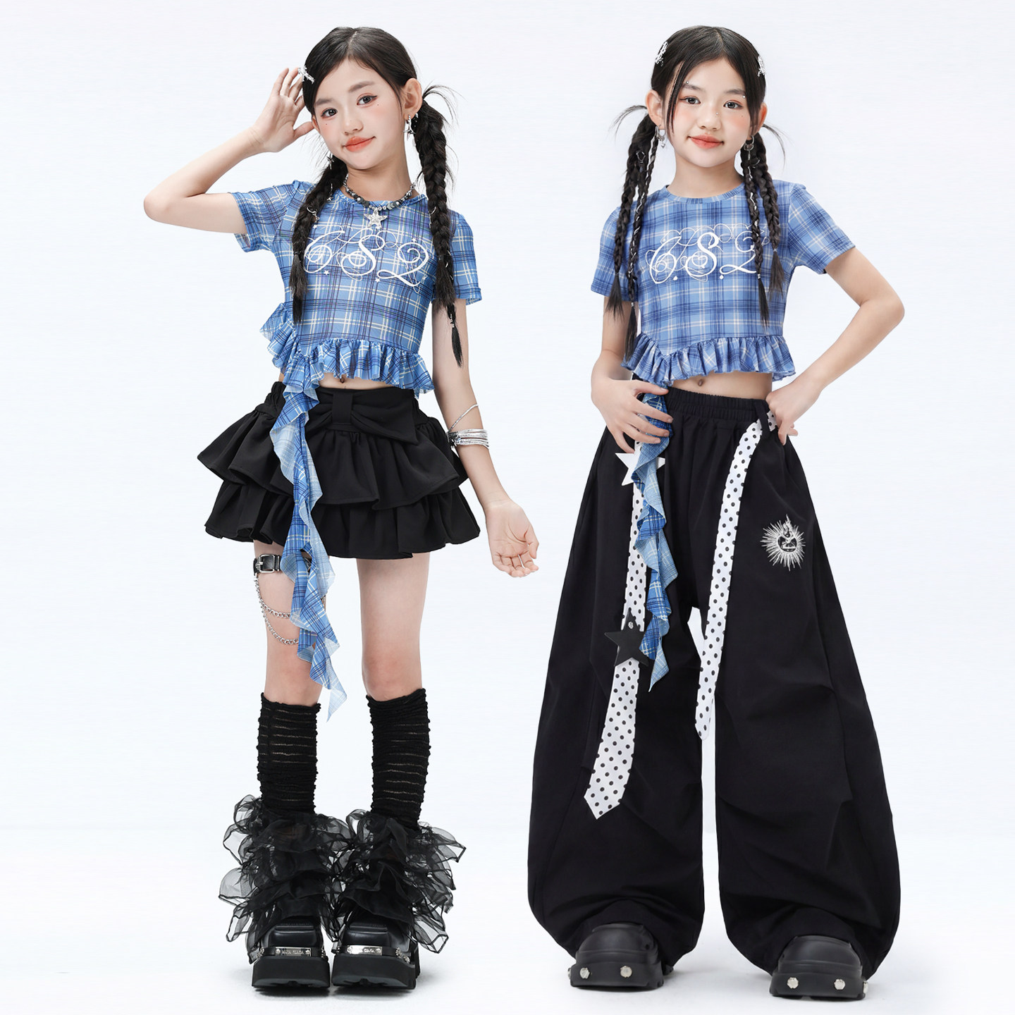 爵士舞女童服装潮酷儿童舞蹈练功服韩版少儿jazz街舞表演出服时髦