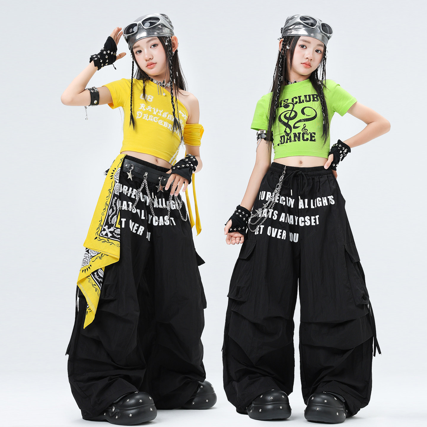女童爵士舞服装夏季幼儿街舞jazz套装女孩甜酷辣妹嘻哈走秀表演服