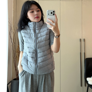 轻薄羽绒马甲女2025秋冬季 全尺码 内搭外穿马夹 3XL 90白鸭绒修身