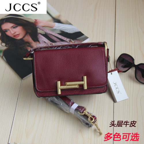 jccs新款头层牛皮女包大小款