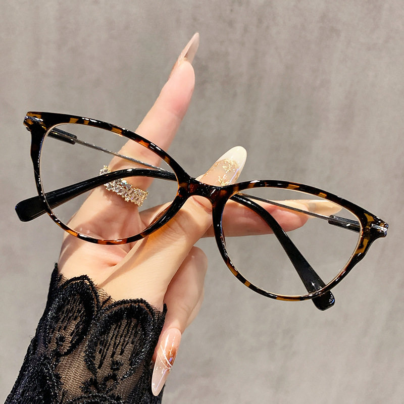 老花眼镜女士时尚高清防蓝光复古猫眼时髦显年轻老人老光潮流洋气