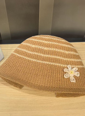 清新可爱花朵显脸小太阳帽子盆帽