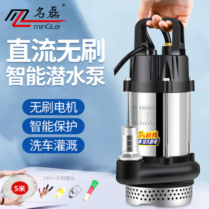 名磊家用直流无刷潜水泵48v60v电瓶车小水泵高扬程水井抽水机泵