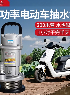 直流潜水泵48v60v72v电动车通用电瓶车专用抽水泵浇菜农用灌溉机