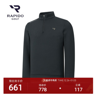 高尔夫GOLF半拉立领套头卫衣 RAPIDO雳霹道2025年春夏男士 新品