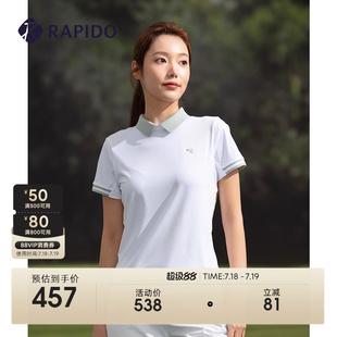 RAPIDO雳霹道春夏新款 女士高尔夫GOLF休闲POLO衫 运动短袖