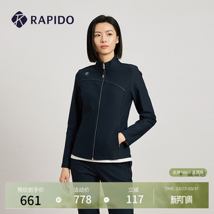 RAPIDO雳霹道春夏女士简约运动休闲风修身 夹克外套 立领拉链长袖