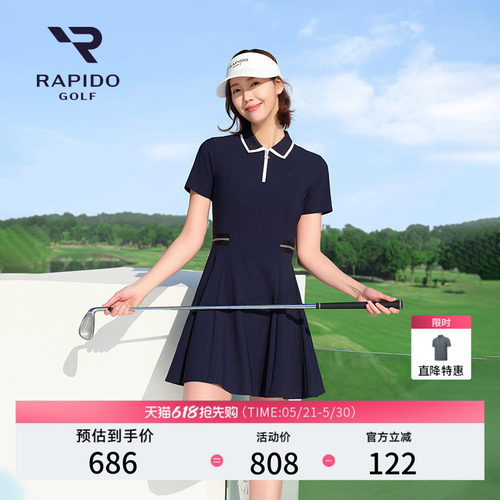 RAPIDO雳霹道女士POLO领连衣裙