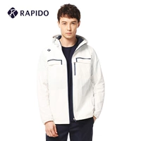 RAPIDO Ramp mùa xuân và mùa thu nam Mũ trùm đầu thể thao Casual Navy Áo khoác ngắn - Áo khoác thể thao / áo khoác áo khoác gió nam lining