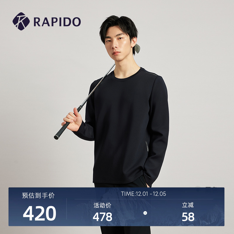 RAPIDO雳霹道圆领长袖T恤