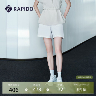 RAPIDO雳霹道春夏女士R系列商务休闲五分裤 钟楚曦同款