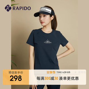 T恤衫 RAPIDO雳霹道夏季 新品 女子O系列户外风潮印花短袖