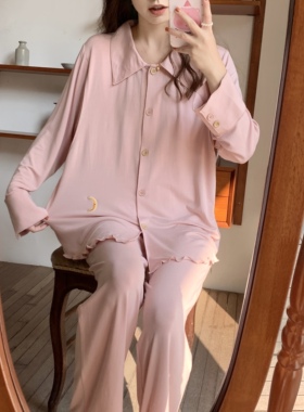 月子服春夏款春秋莫代尔纯棉睡衣孕妇产妇哺乳家居服3月份4月5月