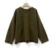 软糯加厚保暖宽松大码 高端专柜订单款 羊毛牦牛毛秋冬女装 毛衣套头