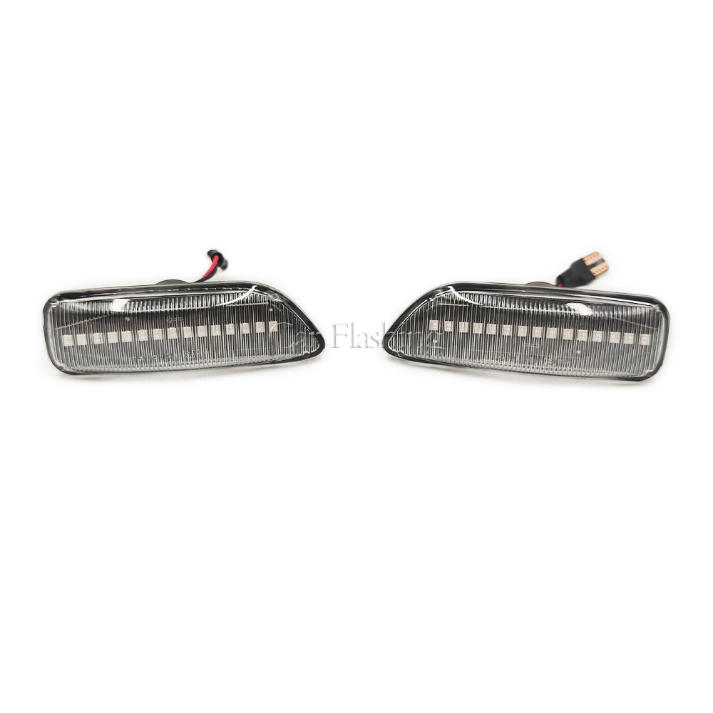 볼보 S60 S80 V70 XC70 XC90 러닝 워터 에지 라이트 사이드 턴 시그널 펜더 라이트 LED에 적합