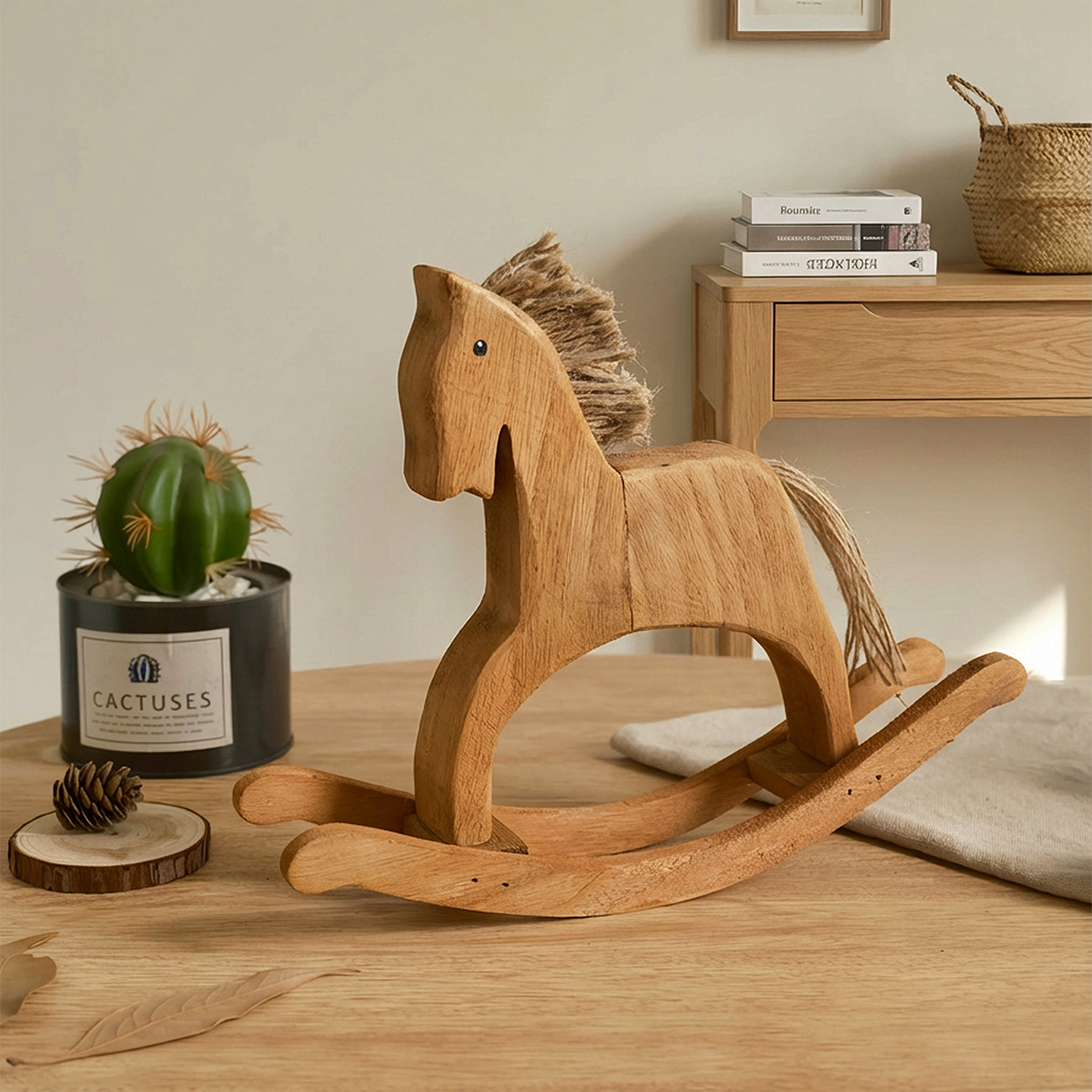 ins复古怀旧木马摆件风客厅卧室 可爱小木雕摇马实木桌面装饰摆件,家居饰品,装饰摆件,淘宝优惠券,粉丝福利购,淘宝优惠卷