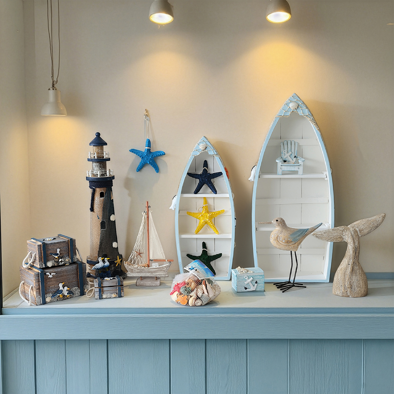 海洋风主题组合餐厅摆台装饰摆件