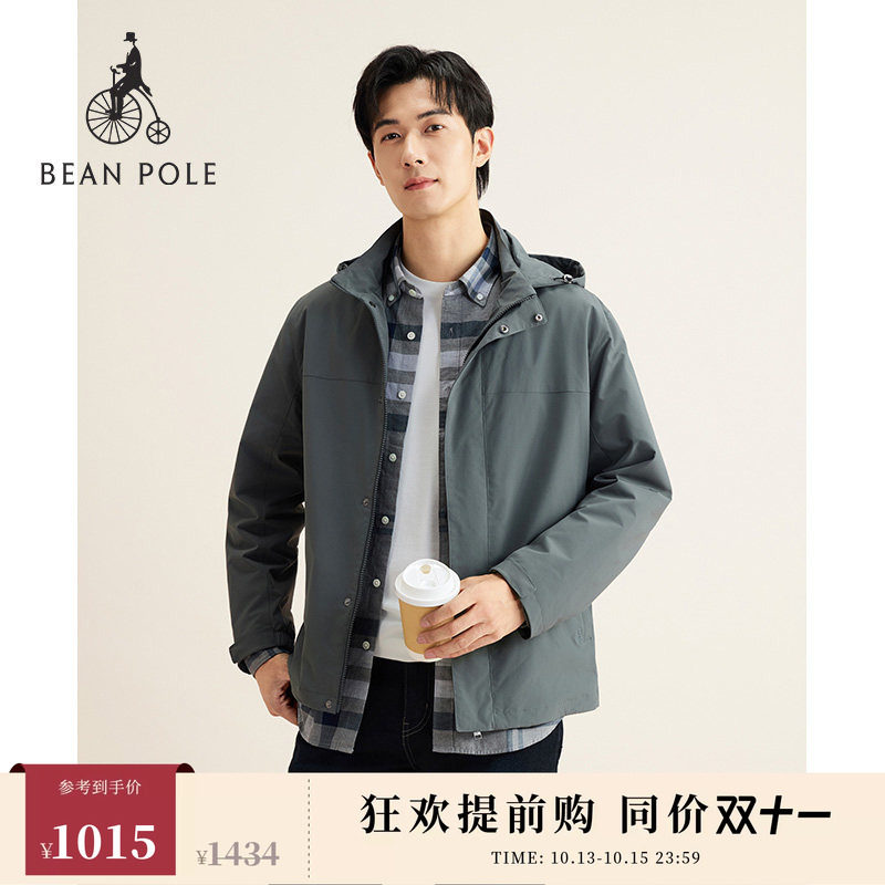 BEANPOLE滨波男士厅局户外风松弛通勤运动风多色休闲连帽夹克外套