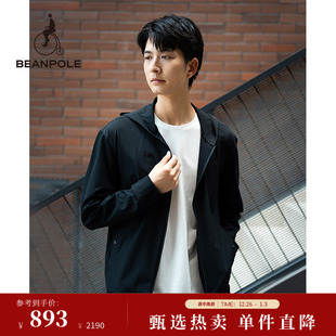 长袖 BEANPOLE滨波 都市黑色休闲连帽衫 商务优雅时尚 外套夹克 男士
