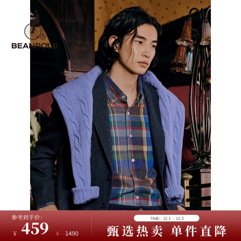 beanpole长袖衬衫滨波格子衫