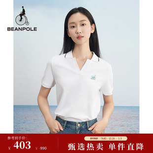 T恤 索罗娜短袖 BEANPOLE滨波 女甜美优雅文艺淑女风日常简约POLO衫