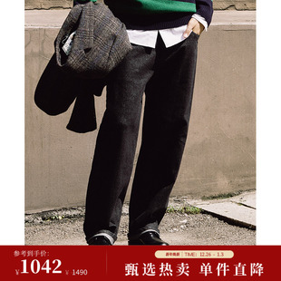 秋冬老钱风松弛感通勤商务直筒休闲裤 BEANPOLE滨波25男士 新品