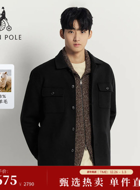 【新品】含绵羊毛BEANPOLE滨波秋冬男士老钱风手工休闲衬衫式外套