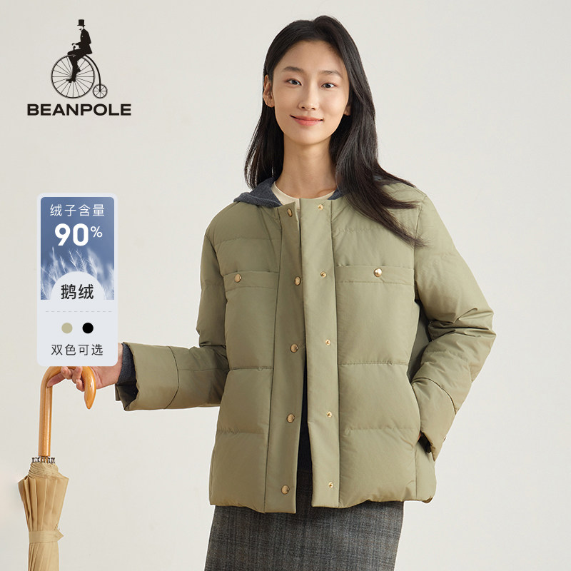 滨波羽绒服小个子圆领博主同款