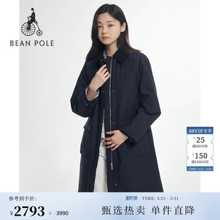 BEANPOLE滨波 棉服外套 春秋女士学院日杂风松弛感狩猎型多色长款