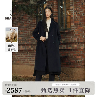 春秋女士通勤素色直筒型中长款 BEANPOLE滨波 大衣