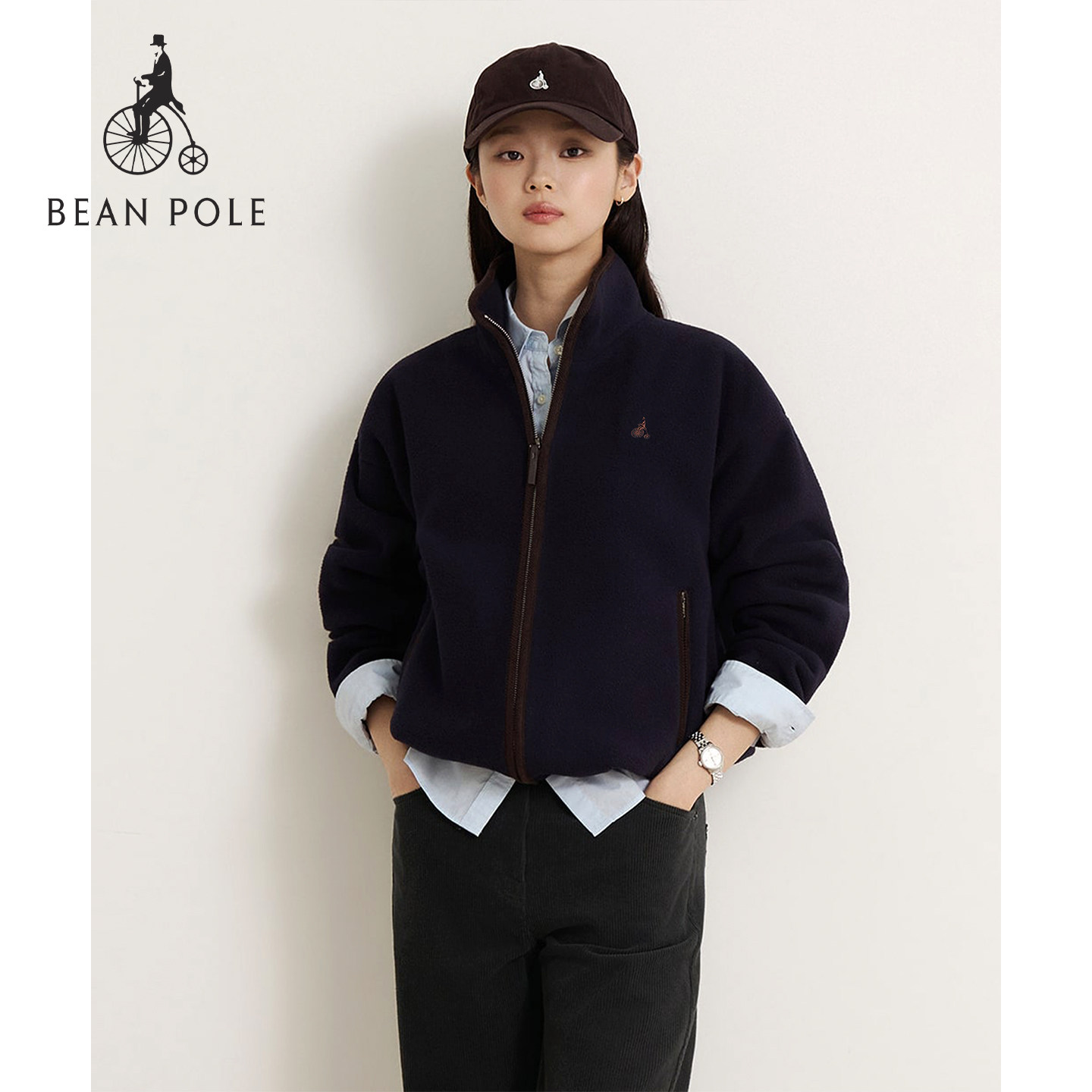 【新品】BEANPOLE滨波2026年秋季女士基础休闲舒适长袖夹克短外套