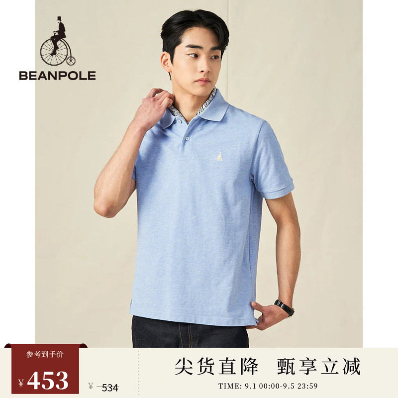 BEANPOLE滨波 情侣款商务通勤基础简约多色休闲翻领POLO衫短袖T恤