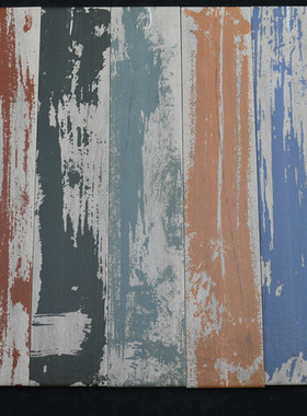 彩色油漆木纹砖150800仿古砖地砖个性餐厅网咖酒吧墙砖LOFT工业风