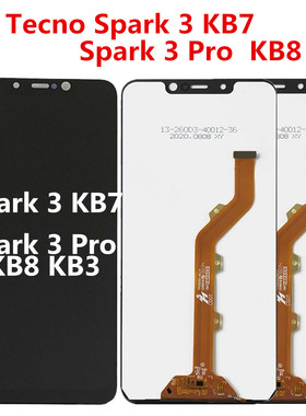 适用于传音Tecno Spark 3 KB7屏幕总成显示Spark 3 Pro KB8 KB3