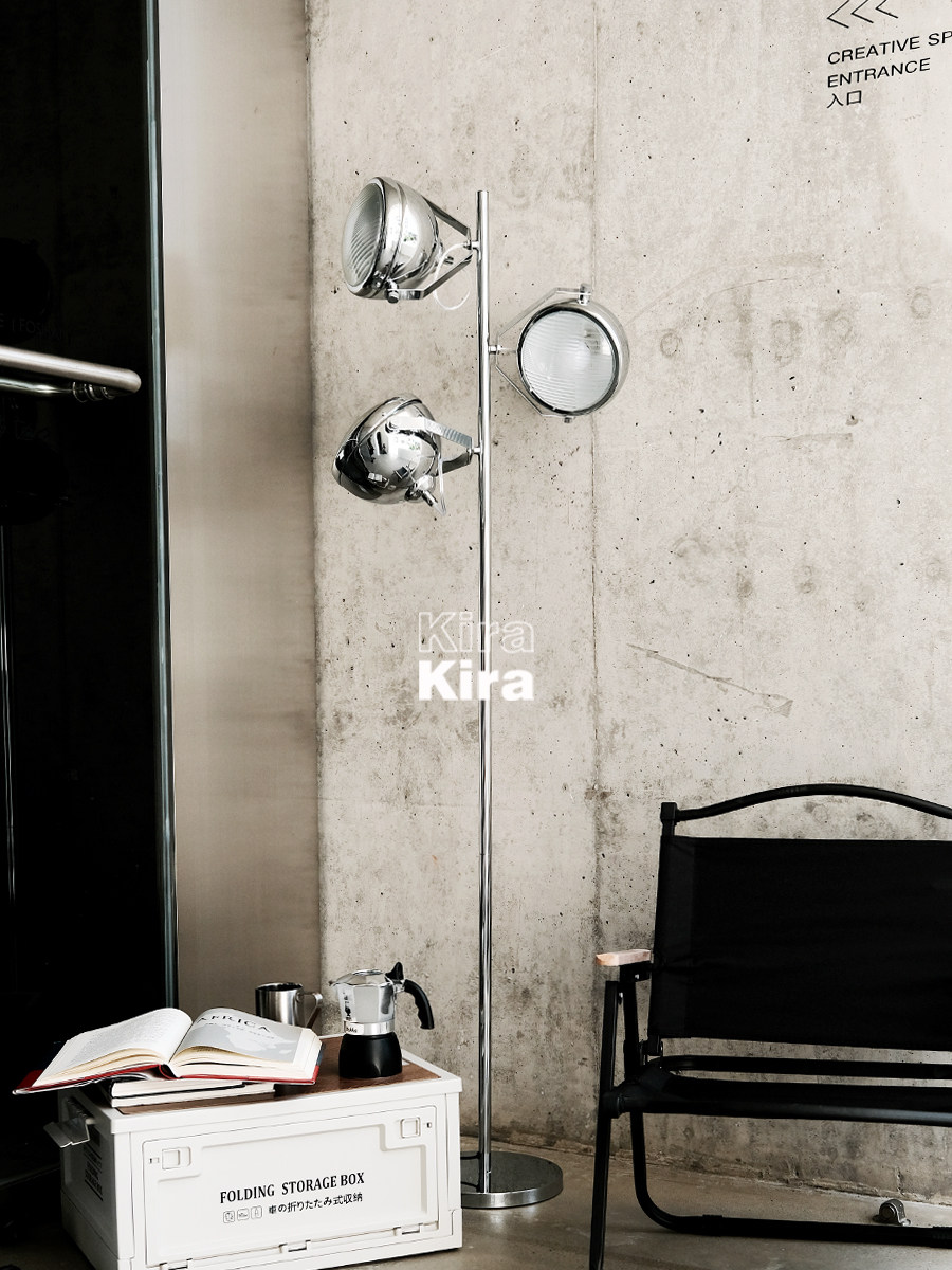 kira原创美式中古工业风落地灯创意酒店咖啡厅工作室样板房氛围灯