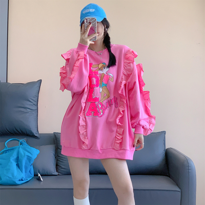 长袖慵懒风薄款刺绣亮片纯棉女装