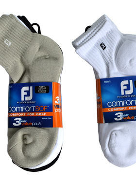正品Footjoy高尔夫袜子FJ专业高尔夫球袜毛巾底吸汗棉袜男女筒袜