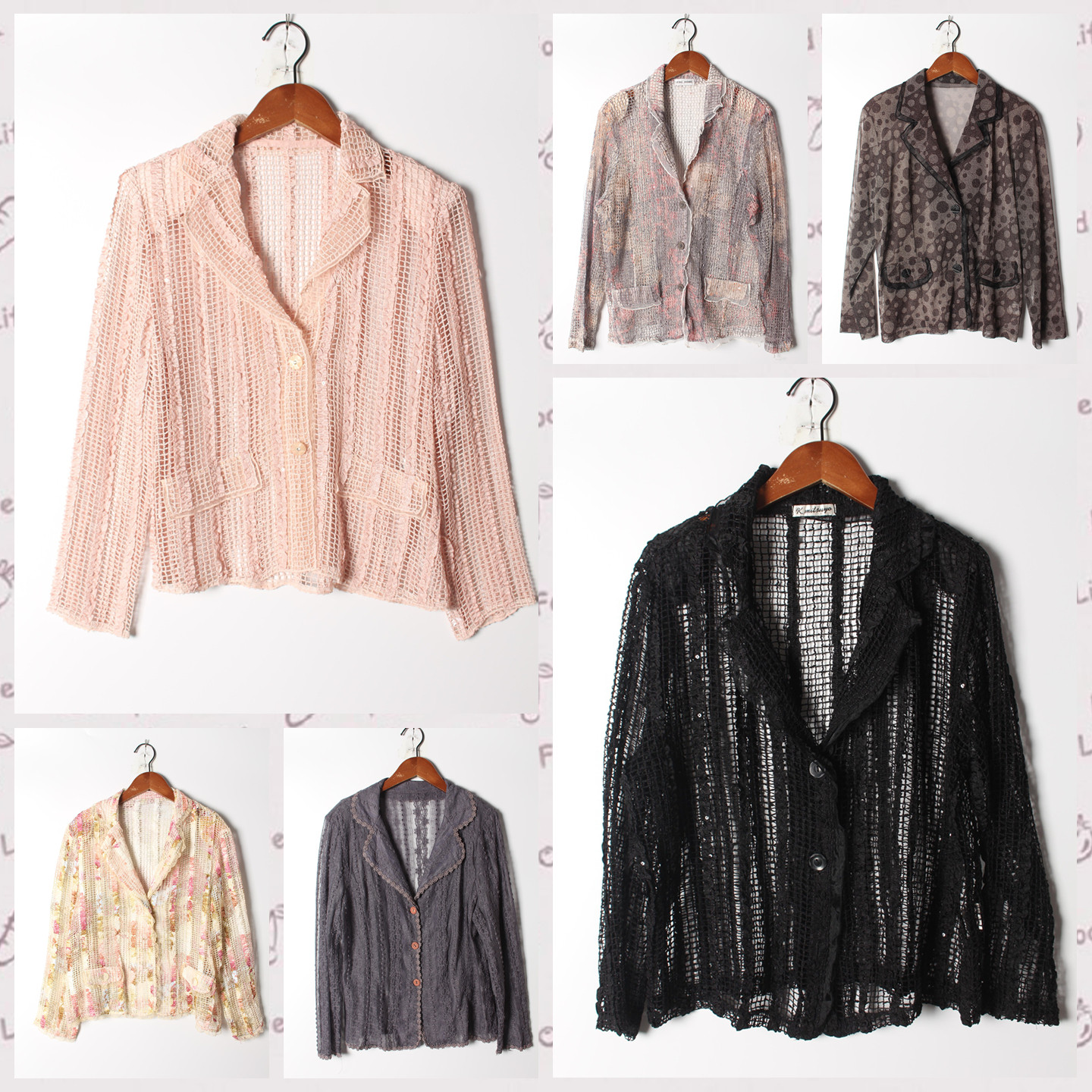 古着Vintage孤品棉麻花刺绣白衬衫孤品日系 女上衣 实拍售卖136