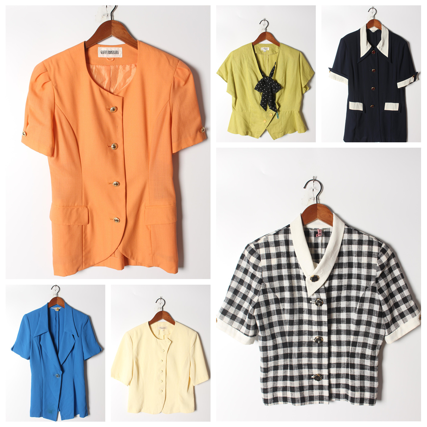 古着Vintage孤品棉麻花刺绣白衬衫孤品日系 女上衣 实拍售卖155