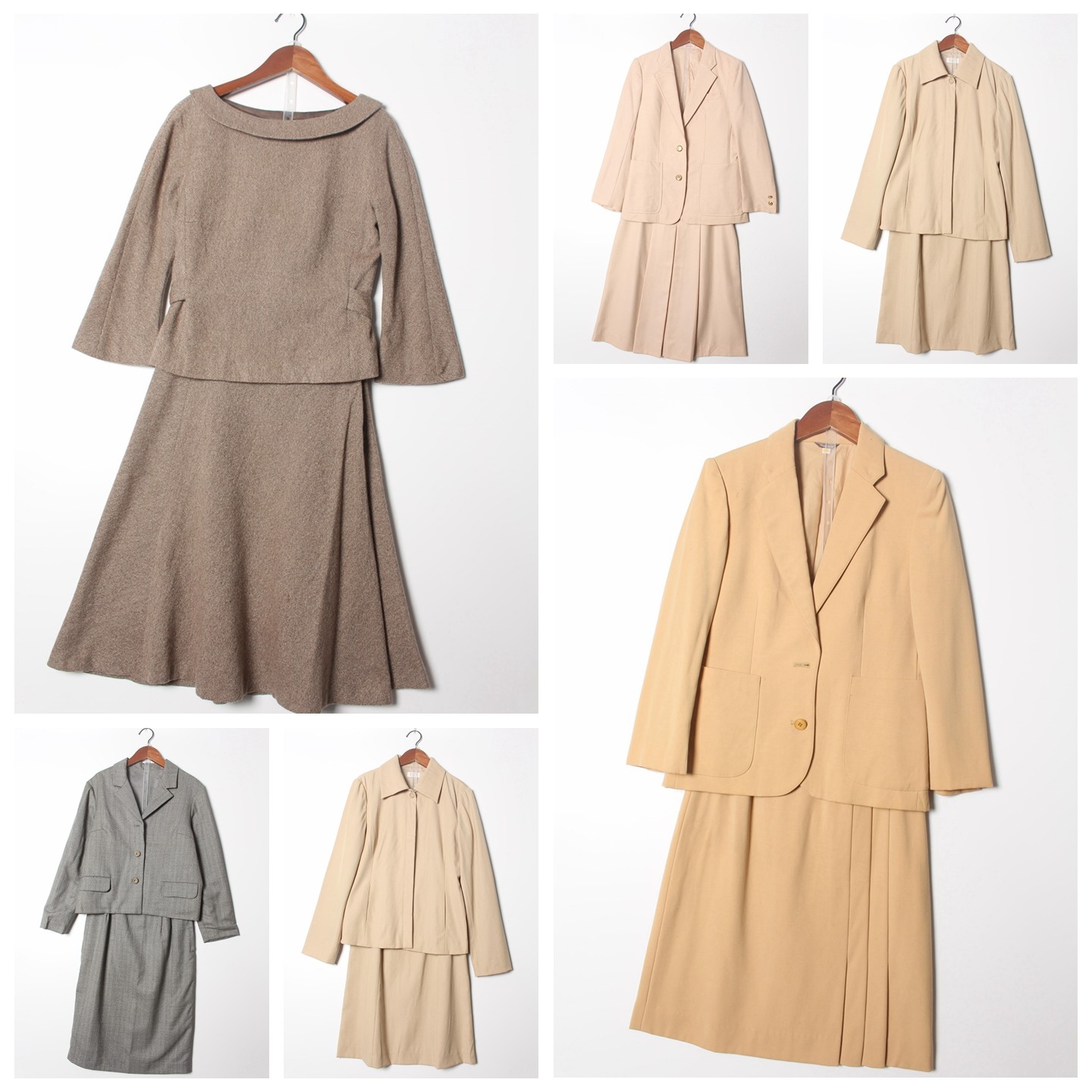 古着Vintage复古孤品日系新款百搭时尚春羊毛料套装38,女装/女士精品,时尚套装,淘宝优惠券,粉丝福利购,淘宝优惠卷