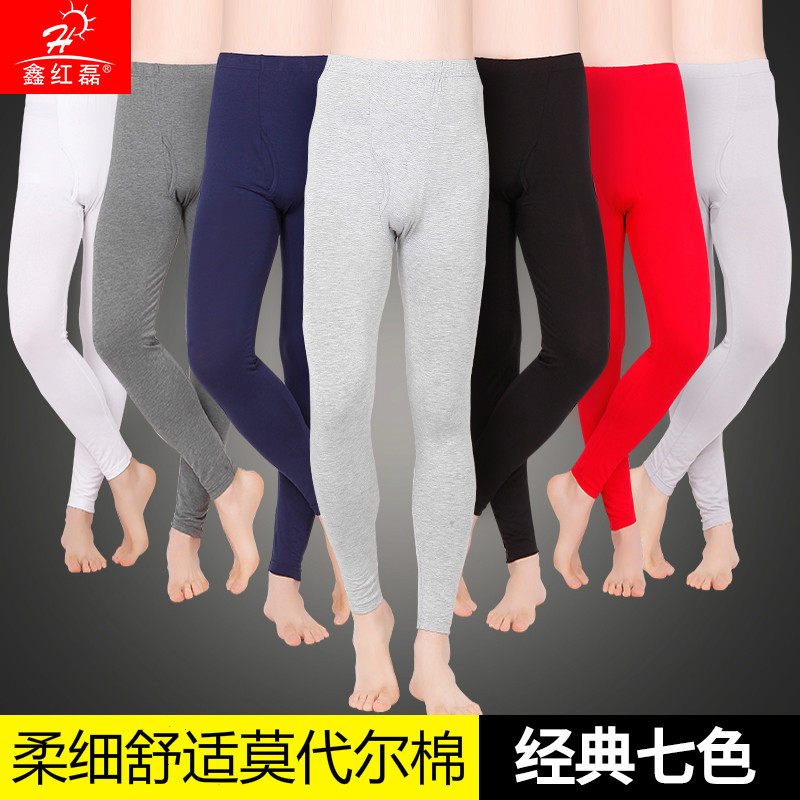 莫代尔男士薄款紧身保暖裤