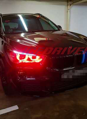 适用于新宝马X1专用LED手机控制天使眼日行灯红色蓝色七彩变色F48