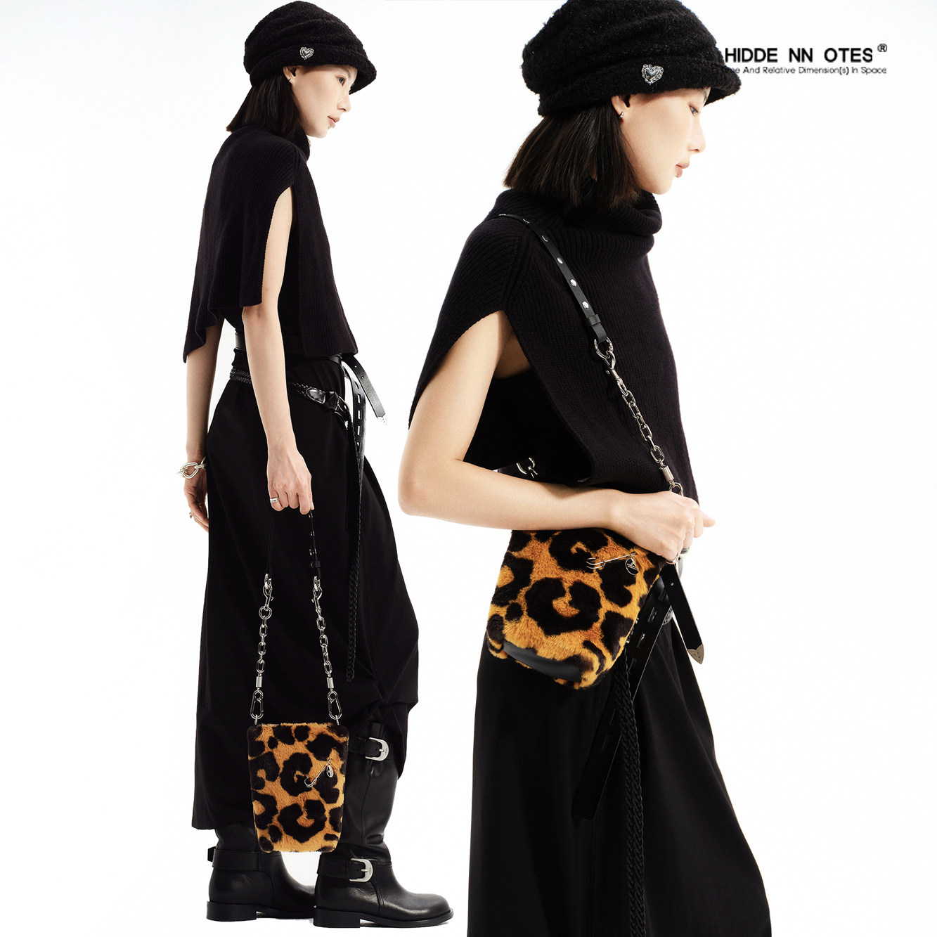 HIDDENNOTES/冬季限定 豹纹环保皮草链条单肩包 毛绒手机护照包,箱包皮具/热销女包/男包,手机包,淘宝优惠券,粉丝福利购,淘宝优惠卷